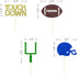 24 Pieces Football Theme Glitter Cupcake Topper, Cake Picks Decoration for Baby Shower Birthday Party