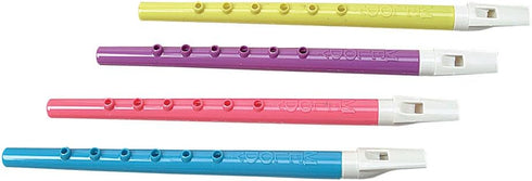 11 Inch Plastic Flutes Assorted Colors, One Dozen Musical Instruments