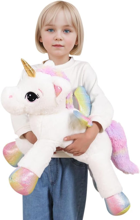 FFxiong 24 Inch Big Unicorn Stuffed Animal Plush Toy Pillow, Cute Soft Giant