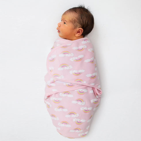 Set 3 Pack 0-3 The Peanutshell Swaddle for Baby Girls - Rainbow and Unicorn - (S/M - Months)