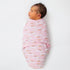 Set 3 Pack 0-3 The Peanutshell Swaddle for Baby Girls - Rainbow and Unicorn - (S/M - Months)