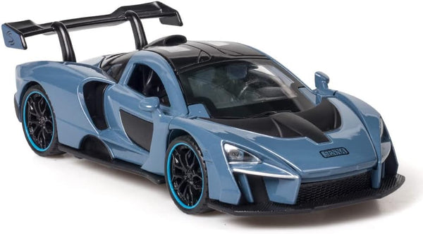 iPariser Alloy Collectible Blue Senna Toy Vehicle Pull Back DieCast Car Model with