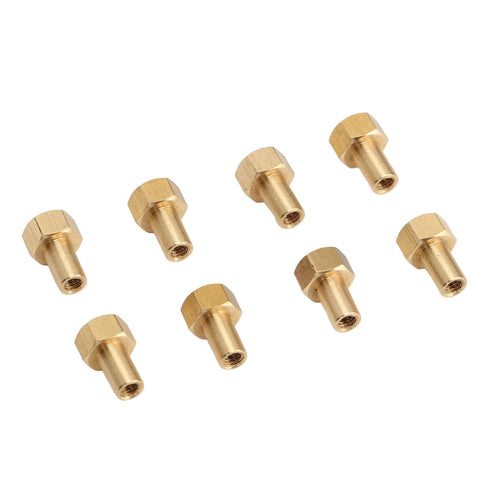 1/24 RC Hex Nut, 8Pcs Brass RC Wheel Lock Nut Replacement Accessories for SCX24 Wheels & Tires (8mm)