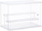 Dezzer Acrylic Display Case Stand with 2 Ladder Shelves, Clear Dustproof Protection
