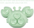 PandaEar 2 Pack Silicone Suction Plate for Baby, Unbreakable Toddler Food Plate with 2 Spoons, Crab Shape - Blue & Green