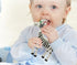 Silicone Zebra Baby Teether Toy, Soothing Sore Gums, Baby Chew Toys with Multi-Sensory Textures and Squeaker