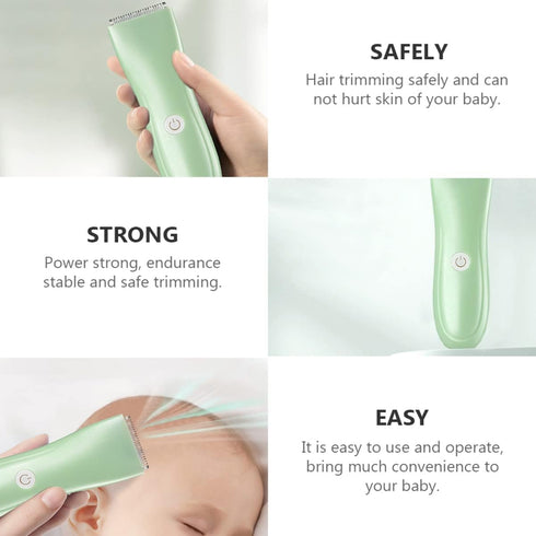 Trimmer Vaguelly Hair for Newborns Cordless Rechargeable Hair Clipper Cutter Quiet for Haircuts Light Green