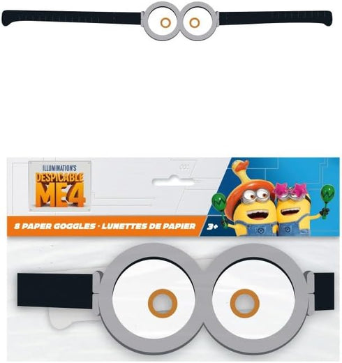 Unique Despicable Me Birthday Party Supplies Favor Bundle, Includes 8 Loot Bags, 8 Paper Goggles, 24 Tattoos