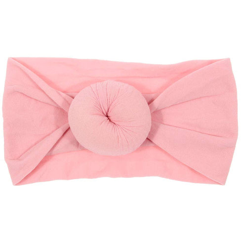 6 Pack Cute Toddler Baby Girls Soft Nylon Headwraps, Infant Knot Bow Headband Turban (Set 2)