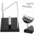 Z-Shape Newton's Cradle Balance Ball, Classic Wood Base, Metal Pendulum Balls Physics Science Ornament