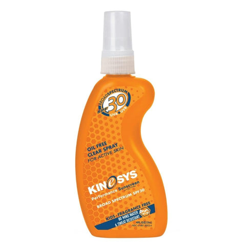KINeSYS SPF 30 KIDS Fragrance Free Clear Spray Sunscreen, Hypoallergenic, 4 Fl Oz/120 ml