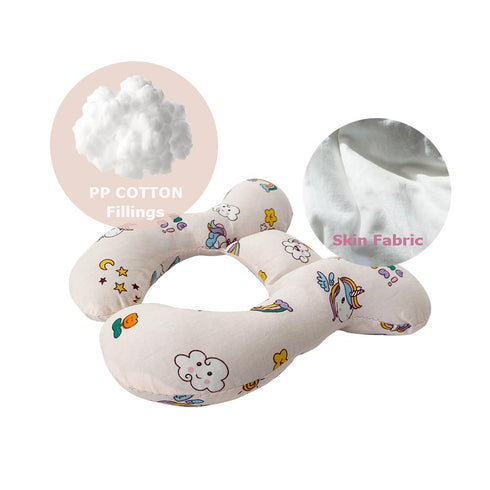 Baby Neck Pillows, Comfortable Baby Travel Head Neck Support Pillow for Car Seat Stroller Pushchair, Soft PP Cotton Travel Pillow for 0-1 Year Old Toddler Infant Newborn, Unicorn by Wedfull