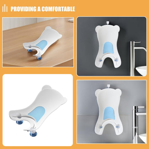 Totority Baby Wash Basin Ergonomic PP Material Newborn Toddler Portable Foldable Potty for Comfortable Bathing & Face