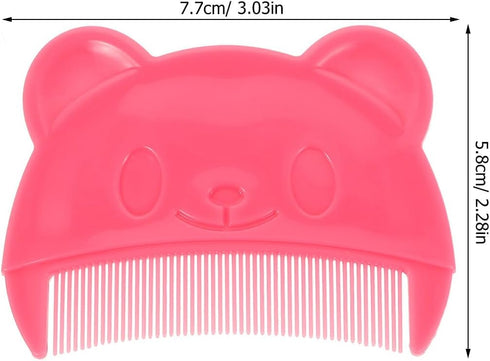 Set Toyvian Bear Shaped Baby Hair Comb - Infant Scalp Brush for Newborn Cradle Cap and Dandruff Removal Gentle Hair