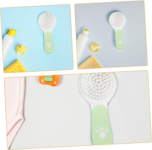 HAKIDZEL Set 2-Piece Hair Brush and Comb Soft Bristles Grooming Kit for Newborns and Toddlers for Cap Care and Registry
