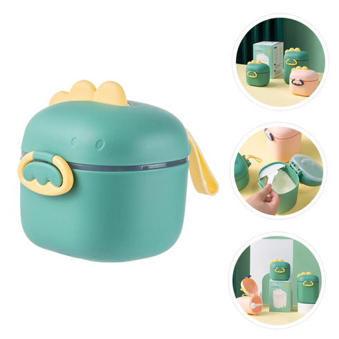 VICASKY Large Capacity Dinosaur Baby Milk Powder Dispenser Airtight Seal Travel-Friendly Holder Waterproof Baby Food