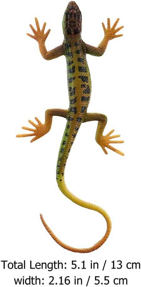 NUOBESTY Lizard Figurine Fake Plastic Lizard Toy Action Figure, Reptile Toy for Collection and Education (Green)