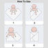 Set 0-3 Unisex Baby Swaddle Blanket with Hat Newborn Swaddle Receiving Blankets Sleep Sack for Months Boys Girls