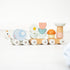 2 10 12 J04010, Janod Snail Train - Wagons and Pieces Including Removable Rattle - Pull Toy - Wood and Water Painting