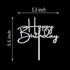 Happy Birthday Cake Topper, Mirror Silver Acrylic for Birthday Party Decorations