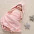 Hooded Baby Bath Towel, Ultra Soft and Absorbent for Newborn Boy and Girl, Pink Cat 31.5" x 31.5"