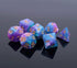 DND Dice Set Lake Blue & Purple Polyhedral RPG Dice for Dungeon and Dragons Table Games Glitter Dice