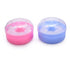 Pack of 2 Baby Body Cosmetic Powder Puff Sponge Box Case (Blue/Pink)