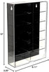 MJ08012BK Showcase Wall Mount for 1:64 Cars, Holds 12 Cars, Dimensions 8.11" x 2.25" x 12"