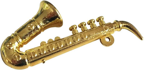 Mini Saxophone Model, Miniature Sax Model for Musical Collection Decorative Ornaments (Golden)