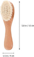 Set 4pcs Beech Wood Hair Brush and Comb for Newborns, Soft Woolen Bristles Scalp Grooming Kit, Head Care with Wooden