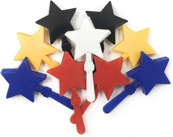 Funiverse Bulk 20 Pack Star Shaped Hand Clappers - Multicolor Team Spirit