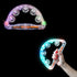 9" Inch (2-Pack) The Dreidel Company Flashing Tambourines Hand Held, Tambourine Flashes in Assorted Colors, Ring Metal