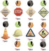 30Ct Construction Signs Hanging Swirl Decorations - Dig Zone Stop Crew Entrance Safety First Dump Gifts Here Helmet