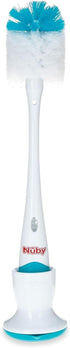 2 1 1 Pack, Nuby in Bottle and Nipple Brush with Stand, Colors May Vary