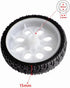 4pcs 65mm Rubber RC Wheel Tires, Toy Car Wheels for DIY Model Robots, White and Black Accessories