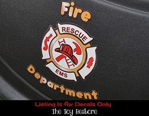 Firetruck Replacement Decals for DIY Emergency Ride-on Car