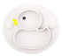 Baby Plate Silicone Toddler Plates Suction Placemat Divided Dishes for Kids, BPA Free, Microwave Dishwasher Safe (Grey)