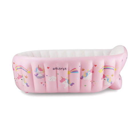 Swimming PandaEar Baby Inflatable Bathtub, Portable Travel Baby Infant Bath Tub Toddler Bathtub with Air Pump, Foldable