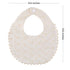GZMM Baby Bib for Girls, Reversible Waterproof Handmade Natural Cotton Drool Bib 2 Pack (off-white, 0-12 months)