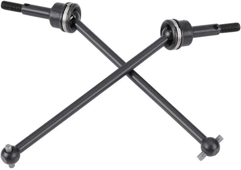 RC Car Drive Shaft, 2 Pcs Metal Front Rear Universal Drive Shaft for HIMOTO E10MTL E10MT (Black)