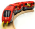 DSHMIXIA Battery Operated Trains for Wooden Train Track Set Locomotive with Light for