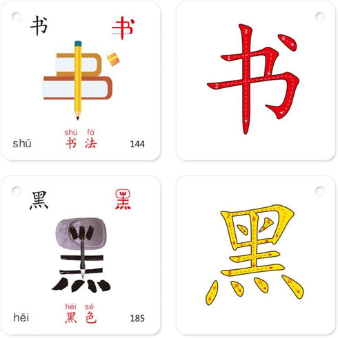 Hieroglyphic Pictograph Symbols Flash Memory Cards - Chinese Alphabet Learning, Mandarin Simplified Edition, Stage 1