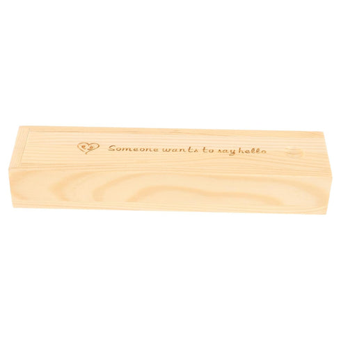 Wooden Pregnancy Test Keepsake Box with Lid Genuine Footprint Design Newborn Announcement
