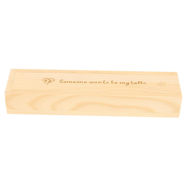 Wooden Pregnancy Test Keepsake Box with Lid Genuine Footprint Design Newborn Announcement