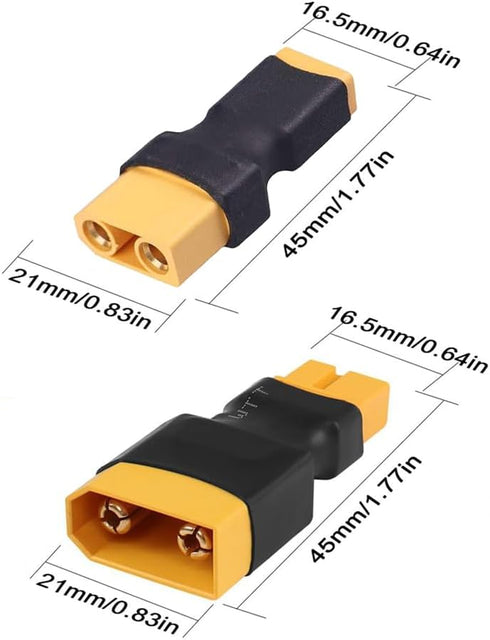 XT60 to XT90 Adapter, XT60 to XT90 Connector Without Wires, RC LiPo Battery Connectors