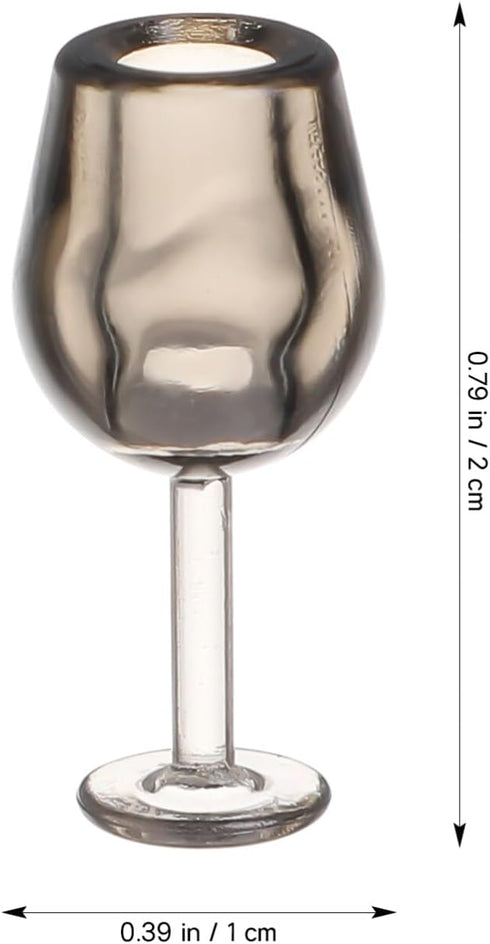 Toddmomy 10Pcs Mini Dollhouse Wine Glasses - 1:12 Scale Kitchen Toys and Accessories