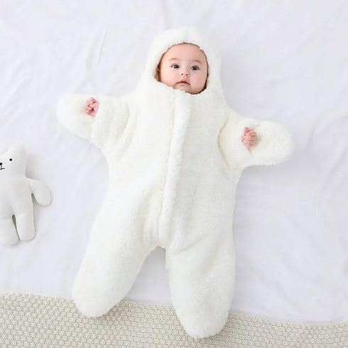 Generic Baby Starfish Onesie, Thick Fleece Wearable Starfish Baby Onesie, Newborn Starfish Swaddle Bag