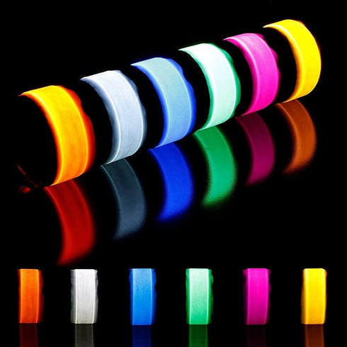 LED Light Up Slap Wristband, Flashing Bracelets for Kids, Glow in The Dark Armband for Adults, Night Safety Toys, 6 Pack