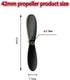 skrnrhrery 0.8 1.0mm, 46/42/37mm (42 mmaxis0.8mm) mini Propeller, Suitable for Small and Medium UAV quadcopters Nylon