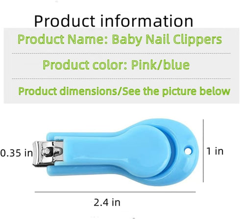 XUJINCN Clippers2 Pack Trimming Baby Nail Nail Clippersfor Baby's Fingers or ToesBlue and Pink Toddler Nail ClipperBe